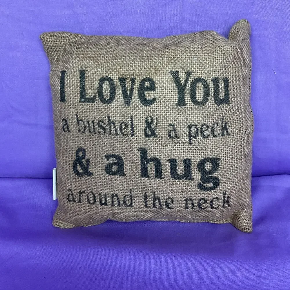 Burlap Throw Pillow - 